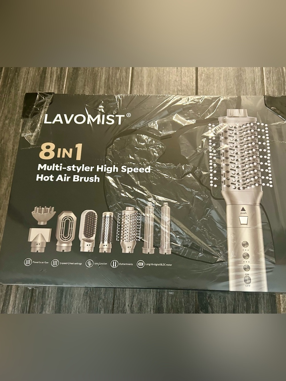 8-in-1 Hot Air Brush hair dryer Multi-Styler